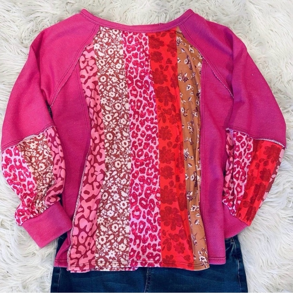 Bibi Women’s Multicolor Patchwork Sweatshirt
